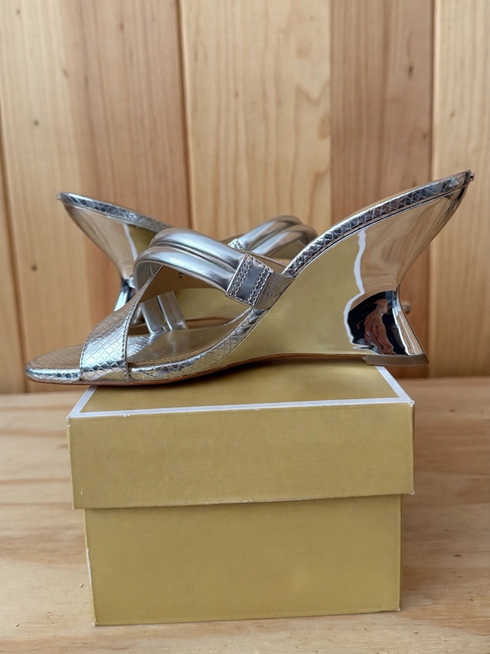 Michael Kors Nadine mule sandals silver 7M